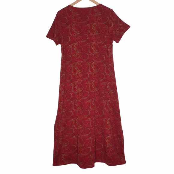 Beaded Paisley Boho Maxi Dress Size S Bohemian Long Patio Casuals by Cabernet - Picture 15 of 16